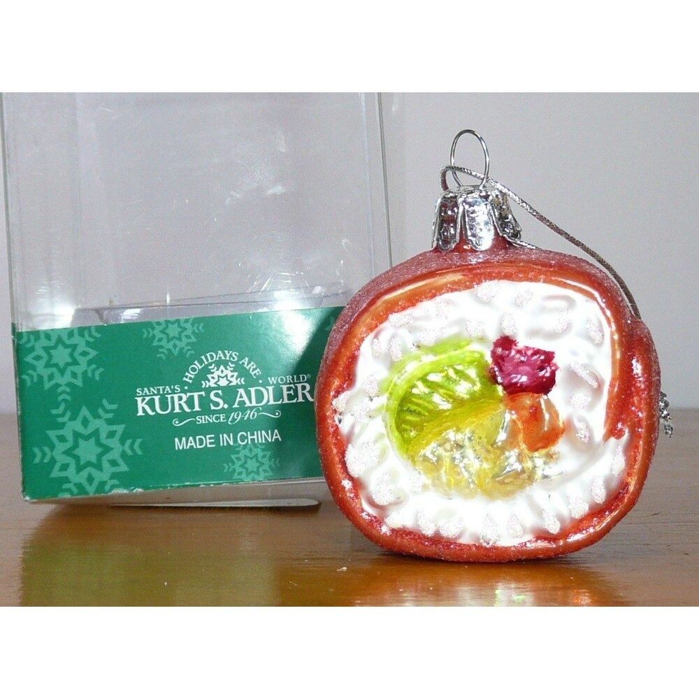 Sushi Roll Kurt Adler Glass Christmas Ornament Vintage